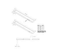 Hera ModuLite F Lámpara LED bajo mueble, negra, 90 cm, 3.000 K, aluminio