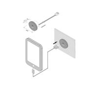 Hera Toma de corriente USB-A + USB-C, blanca, instalación en muebles, entrada