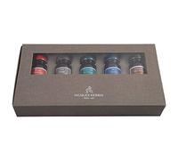 Herbin 14000JT - Juego de 5 frascos de tinta 1670, 10 ml, con purpurina dorada, ideal para caligrafía y dibujos, 1 juego, colores surtidos