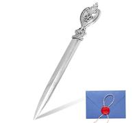 HERCHR Escritorios abrecartas Cuchillo, escritorios Oficina abrecartas abridor de Sobres Chapado en Metal cortadora de Sobres para el hogar(4)