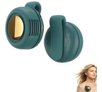 HERCHR Mini ventilador portátil silencioso sin aspas, mini ventilador con clip con clips, mini clips portátiles giratorios de 360° en ventiladores para cintura de camisa, ventiladores (Verde)