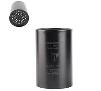 HERCHR Soportes de utensilios de cocina para encimera, organizador de almacenamiento de cuchara de horquilla de palillos de acero inoxidable, escurre cubiertos de cocina negro 10 x 13cm