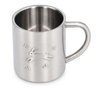 HERCHR Taza de café de acero inoxidable con asa, tazas de camping de doble pared, taza de café de viaje con aislamiento de metal, tazas irrompibles, mantiene caliente el café/té, 220 ml