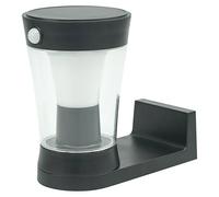 Hércules Aplique solar para exterior (L x An x Al: 12,2 x 22,3 x 19,4 cm, Negro, IP54, 450 lm)