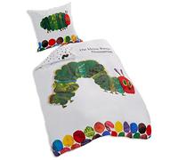 Herding 446001050 - Juego de Funda nórdica Infantil de linón, diseño de La pequeña Oruga glotona (80 x 80 cm + 135 x 200 cm)