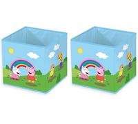 Herding babybest - Caja de almacenaje de Peppa Pig, aprox. 30 x 30 x 30 cm, para colocar en un estante o en el suelo, 100% polipropileno, interior 100% papel (Paquete de 2)
