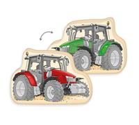 Herding Cojín con Forma contorneada con diseño de Tractor, Aprox. 36 x 24 x 5 cm, poliéster, cojín con Forma