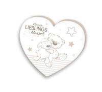 Herding Cojín con Forma de corazón con Texto «Kleiner Lieblingsmensch», 33 x 29 cm