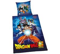 Herding Juego de cama Dragonball Super – nórdica 135x200 cm, funda 80x80 cm, algodón Renforcé