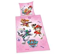 Herding Juego de Cama con diseño Reversible de la Patrulla Canina, Funda nórdica de 135 x 200 cm y Funda de Almohada de 80 x 80 cm, algodón Reforzado
