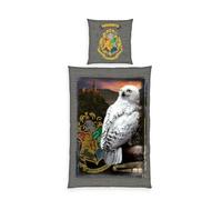 Herding Juego de Cama de Harry Potter con Funda de Almohada de 80 x 80 cm, Reversible, Funda nórdica de 135 x 200 cm, con Cierre de Botones, 100% algodón