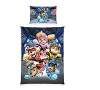 Herding Juego de Cama de La Patrulla Canina - La película Mighty Kinofilm, Funda de Almohada de 65 x 100 cm con Cremallera y diseño Reversible, Funda nórdica de 160 x 210 cm, con Cremallera, 100%