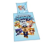 Herding - Juego de Cama (Funda nórdica de 135 x 200 cm y Funda de Almohada de 80 x 80 cm, 100% algodón), diseño de La Patrulla Canina