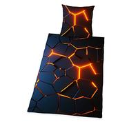 Herding Juego de Ropa de Cama con Efecto 3D, Funda de Almohada de 80 x 80 cm, Funda nórdica de 135 x 200 cm, con Cremallera Suave, 100% algodón/Reforzado