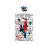 Herding Juego de Ropa de Cama de Spider-Man (80 x 80 cm Aprox., Funda nórdica de 135 x 200 cm Aprox., Cierre de Botones, 100% algodón)