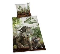 Herding Jurassic World - Juego de Ropa de Cama Reversible (algodón Reforzado, Funda nórdica de 140 x 200 cm y Funda de Almohada de 70 x 90 cm y Cremallera Suave)