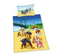 Herding Paw Patrol - Juego de Cama Reversible (algodón, Funda de Almohada de 65 x 100 cm, Funda nórdica de 160 x 210 cm), Multicolor