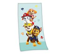 Herding Paw Patrol Toalla de Velur con diseño de La Patrulla Canina, 75 x 150 cm, 100% algodón