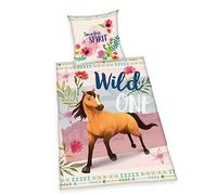 Herding Spirit - Juego de Ropa de Cama con Funda nórdica de 135 x 200 cm y Funda de Almohada de 80 x 80 cm con Botones Reversibles, 100% algodón y linón
