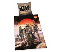 Herding Star Wars Mandalorian Juego de Ropa de Cama, Algodón, Multicolor, 70 x 90 cm, 140 x 200 cm