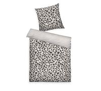 Herding Tom Tailor - Juego de Cama (80 x 80 cm + 135 x 200 cm, 100% algodón/Renforcé, con diseño Reversible y Cremallera de Colores, Leo Beige Anthracite & Sunny Sand)