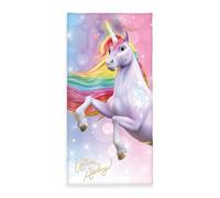 Herding Unicorn Academy Toalla con Acabado en Velur, 75 x 150 cm, 100% algodón, Velur