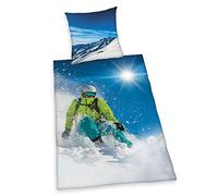 Herding Young Collection - Juego de Funda nórdica y Funda de Almohada (algodón, 80 x 80 cm, 135 x 200 cm), Color Azul