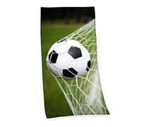Herding Young Collection Toalla de baño con diseño de balón de fútbol de 75 x 150 cm, algodón, Multicolor
