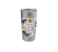 Here Comes the Sun - Flores tropicales de verano de Bright Day Hope Vaso térmico de acero inoxidable de doble pared