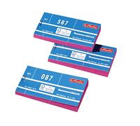 Herlitz Bloque de papeles numerados 1-1000 105x50 mm, 1000 hojas, colores aleatorios, paquete de 10