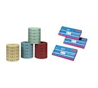 Herlitz 10733368 Entradas 1 Euro marcados, color surtido, 5 x 1000 desgarrable & 1-1000/892703 - Bloque de Papeles Numerados 105x50 mm, 1000 hojas, Colores Aleatorios, Paquete de 10