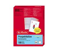 Herlitz Fundas portadocumentos 10840320 – 100 unidades A4 resistentes al agua