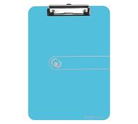 Herlitz 10842409 portapapeles A4, papel de estraza funda con mecanismo de sujeción y gancho para colgar, FSC Mix, color rojo, color azul claro