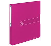 Herlitz 11205713 - Archivador (A4, PP, de 2 Anillo mecanismo de nevera de, 2,7 cm espalda, 16 mm Altura completa, opaco Negro, color frutas del bosque