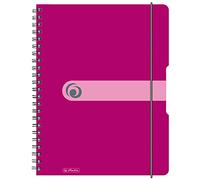 Herlitz 11293081 To Go - Cuaderno de espiral (A4, papel sin madera, 80 hojas, 2 unidades), color morado