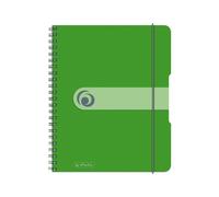 Herlitz 11293784 to go - Juego de 2 cuadernos de espiral (papel sin madera, 80 hojas, A5), color verde