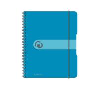 Herlitz 11293800 to go - Juego de 2 cuadernos de espiral (papel sin madera, 80 hojas, A5), color azul
