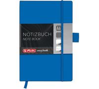 Herlitz 11369162 my.book Classic - Libreta A6, 96 hojas, papel cuadriculado, color azul