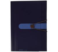 Herlitz 11411261 - Carpeta clasificadora (12 compartimentos, lámina de polipropileno reciclada), color azul oscuro
