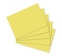 Herlitz 1150507 - Fichas (A5, 100 unidades), color blanco, color amarillo A5
