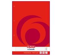 Herlitz 215434 x.Book - Bloc de Trabajo (DIN A4, 50 Hojas, Cuadriculado)