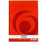 Herlitz 733436 - Bloc de papel de cartas formato A4/100 hojas Cuadrícula/perforado 70 g/m² - una unidad