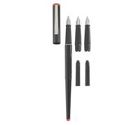 Herlitz Estuche de caligrafía 8623001 – Pluma estilográfica, 5 piezas, 3 puntas, negro