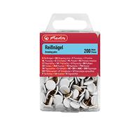 Herlitz 8770158 - Pack de 200 chinchetas, color blanco