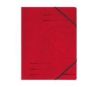 Herlitz Colorspan - Lote de carpetas de gomas (5 unidades, A4), color rojo