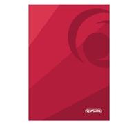 Herlitz® Cuaderno A6 | 100 hojas a cuadros | Cuaderno de oficina | Tapa blanda | Perfecto para notas de la escuela universidad trabajo oficina | Rojo
