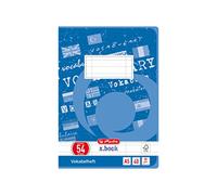 Herlitz Cuaderno de vocabulario A6, 60 hojas, FSC Mix A5, 40 hojas, a rayas 54 a4