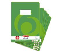 Herlitz Cuaderno escolar x.book A4, en blanco, línea 20, 32 hojas, 5 unidades