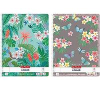 Herlitz Cuaderno espiral A4 Ladylike 80 hojas L/R 2 diseños surtidos