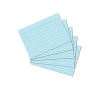 herlitz Fichas A7 10,6 x 7,5 cm, a rayas, azul, 100 unidades